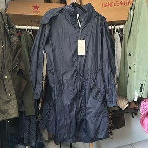 Fabletics navy blue woven jacket, windbreaker size 1X